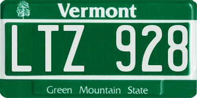 VT license plate LTZ928