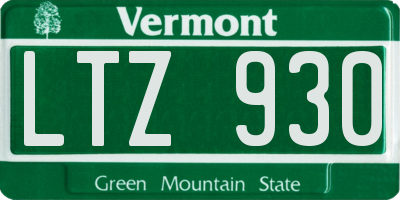 VT license plate LTZ930