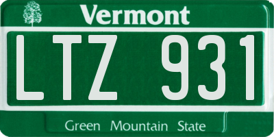 VT license plate LTZ931