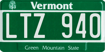 VT license plate LTZ940