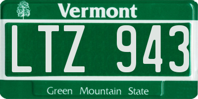 VT license plate LTZ943