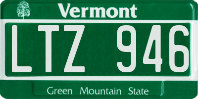 VT license plate LTZ946