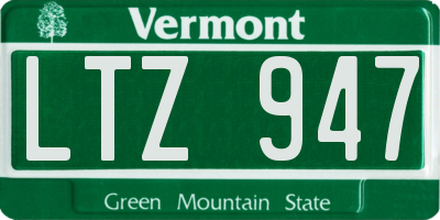 VT license plate LTZ947