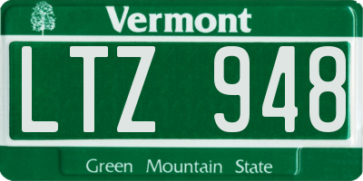 VT license plate LTZ948