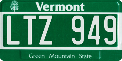 VT license plate LTZ949