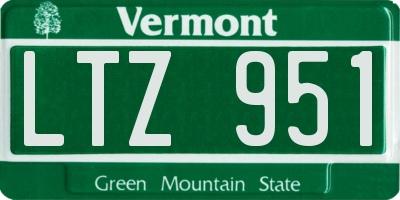 VT license plate LTZ951
