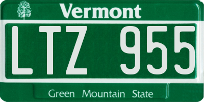 VT license plate LTZ955
