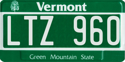 VT license plate LTZ960