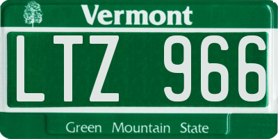 VT license plate LTZ966