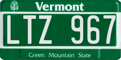VT license plate LTZ967