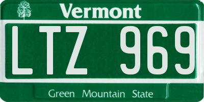 VT license plate LTZ969