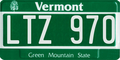 VT license plate LTZ970