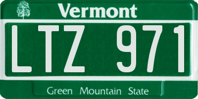 VT license plate LTZ971