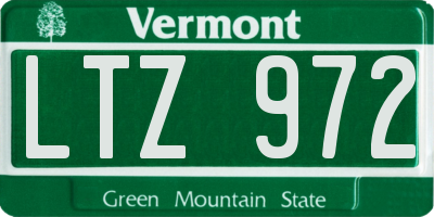 VT license plate LTZ972