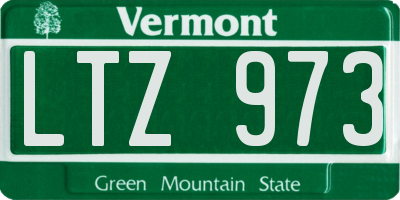 VT license plate LTZ973