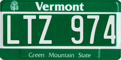 VT license plate LTZ974