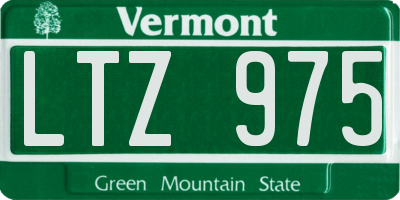 VT license plate LTZ975