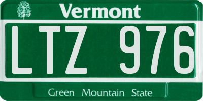 VT license plate LTZ976