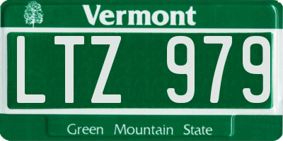 VT license plate LTZ979