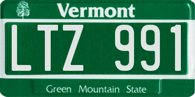 VT license plate LTZ991