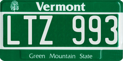 VT license plate LTZ993