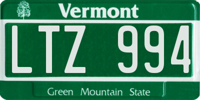 VT license plate LTZ994