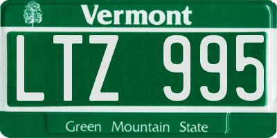 VT license plate LTZ995