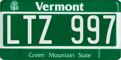 VT license plate LTZ997