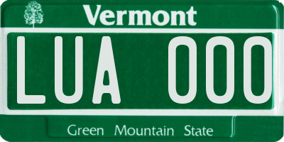 VT license plate LUA000