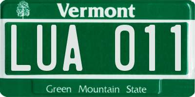 VT license plate LUA011