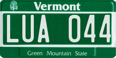 VT license plate LUA044