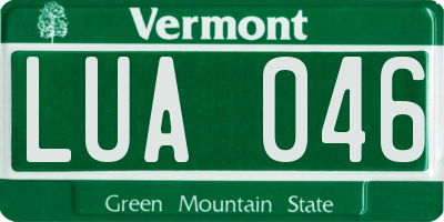 VT license plate LUA046