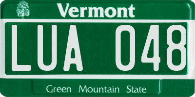 VT license plate LUA048