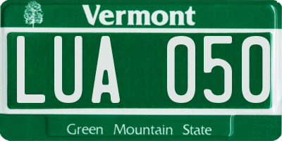 VT license plate LUA050