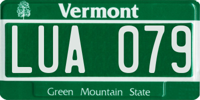 VT license plate LUA079