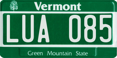 VT license plate LUA085
