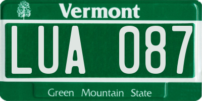 VT license plate LUA087