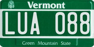 VT license plate LUA088