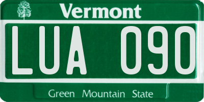 VT license plate LUA090