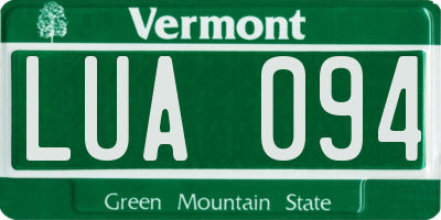 VT license plate LUA094