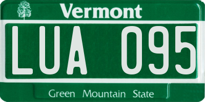 VT license plate LUA095