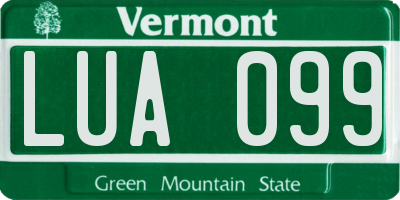 VT license plate LUA099