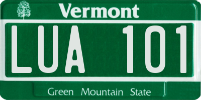 VT license plate LUA101