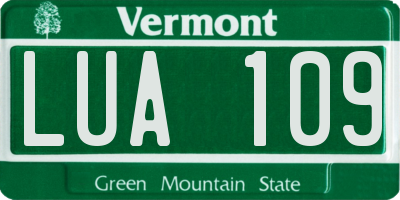 VT license plate LUA109