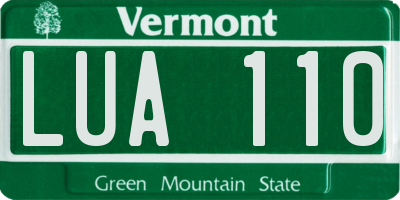 VT license plate LUA110