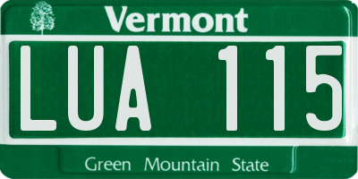 VT license plate LUA115