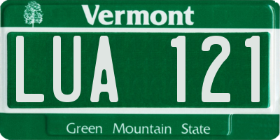 VT license plate LUA121