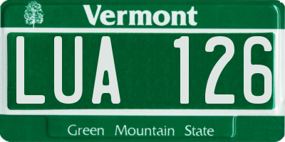 VT license plate LUA126