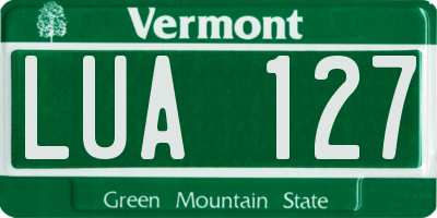 VT license plate LUA127