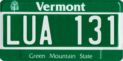 VT license plate LUA131